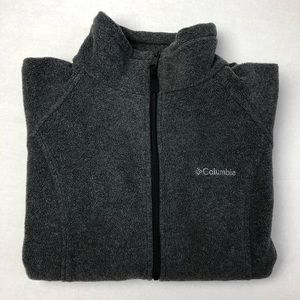 Gray Fleece Columbia Zip Up Jacket